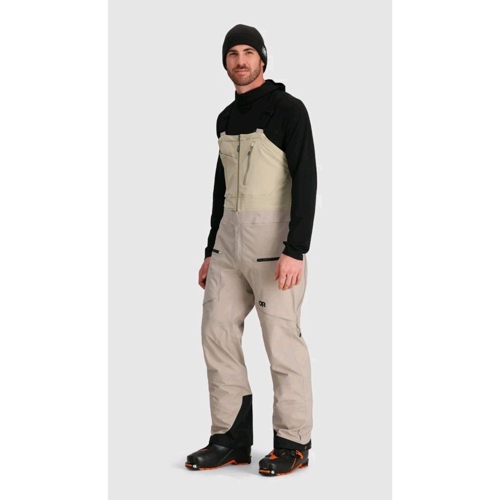 Outdoor Research Skytour Ascent Shell Bibs V055 Mens Medium Beige Stretch